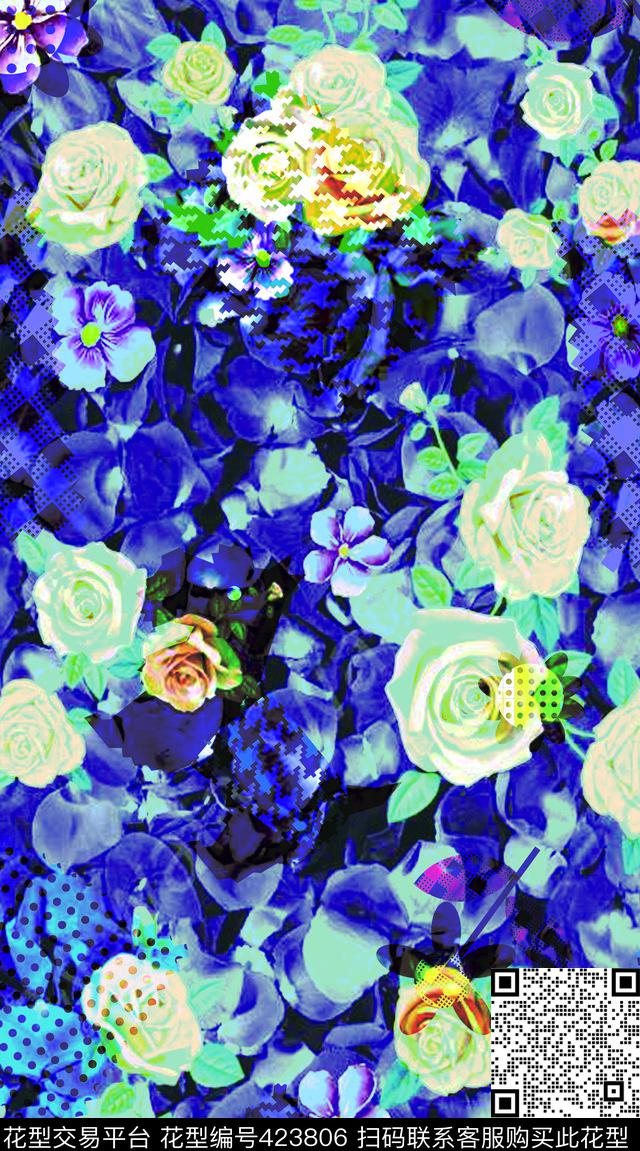 流行时尚高贵数码印花华亿平台下载（图片编号: 423806） - 瓦栏（Walan）