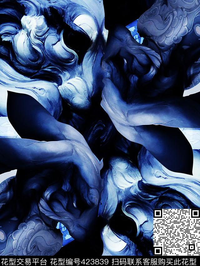 动物头动物滤色数码印花华亿平台下载（图片编号: 423839） - 瓦栏（Walan）