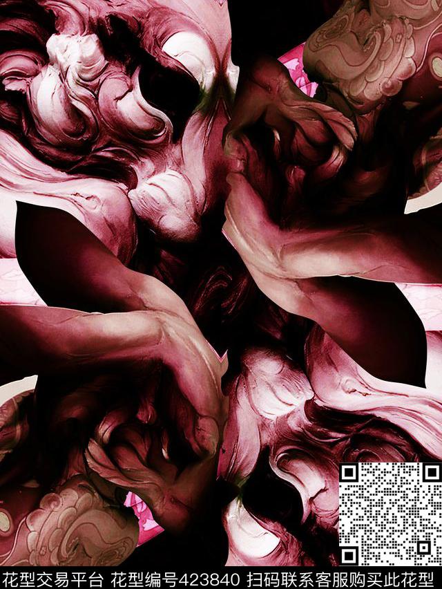 抽象数码印花华亿平台下载（图片编号: 423840） - 瓦栏（Walan）