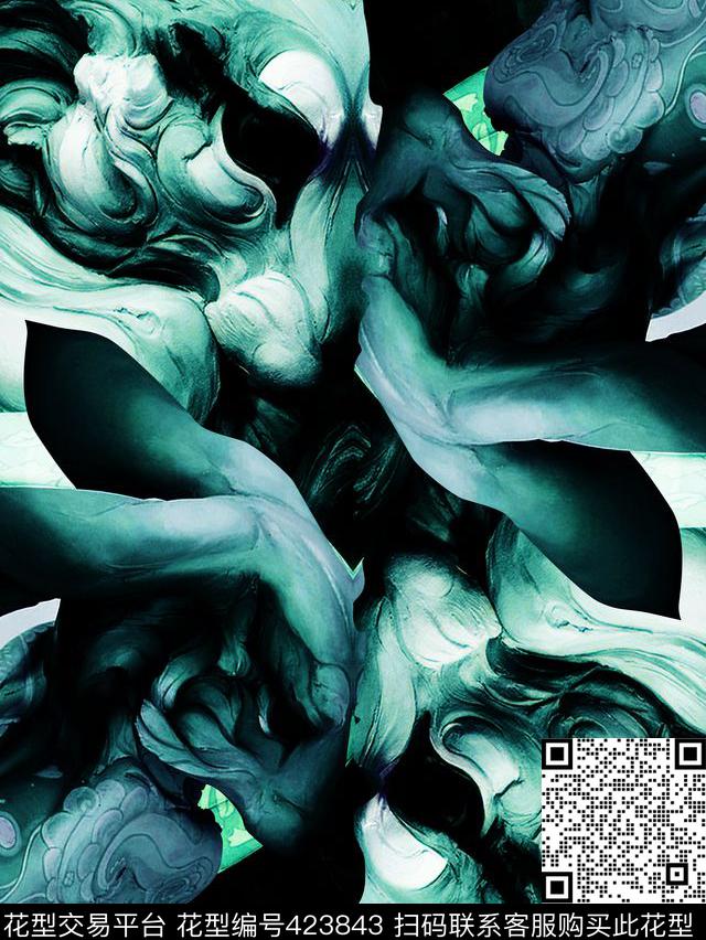 抽象数码印花华亿平台下载（图片编号: 423843） - 瓦栏（Walan）