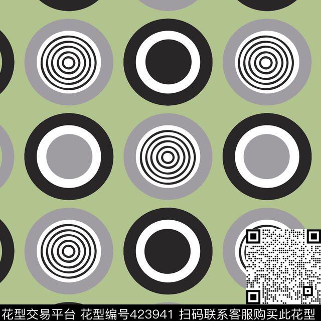 老人罗纹圆圈传统印花华亿平台下载（图片编号: 423941） - 瓦栏（Walan）