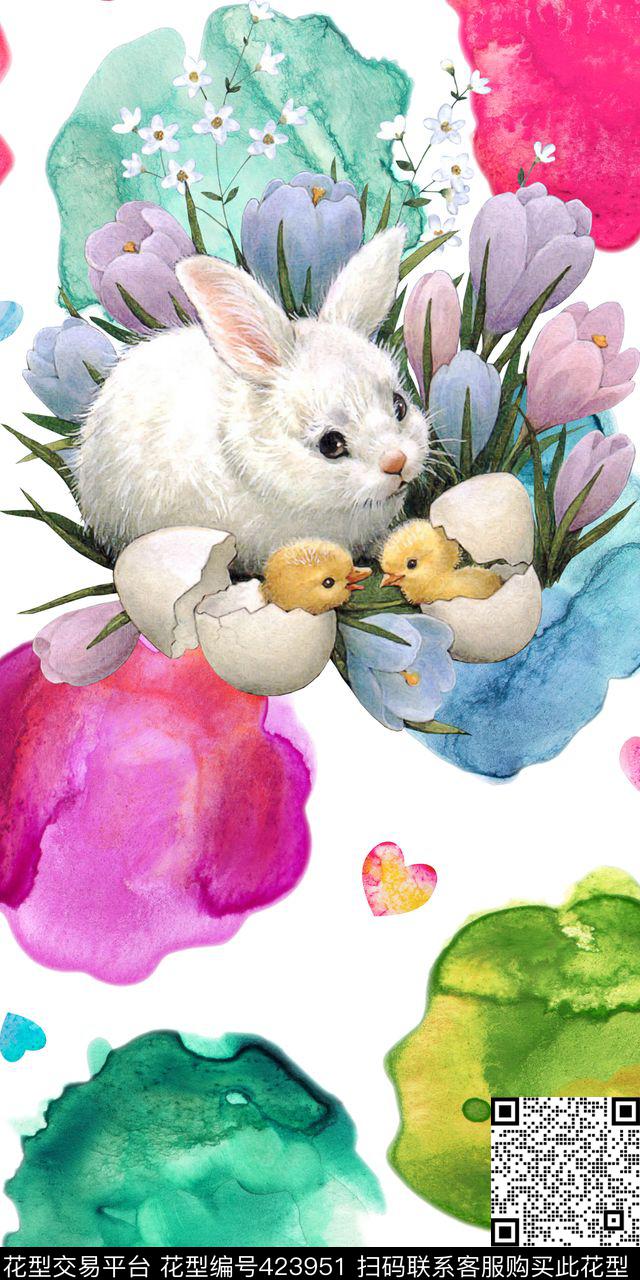 爱心点彩水彩数码印花华亿平台下载（图片编号: 423951） - 瓦栏（Walan）