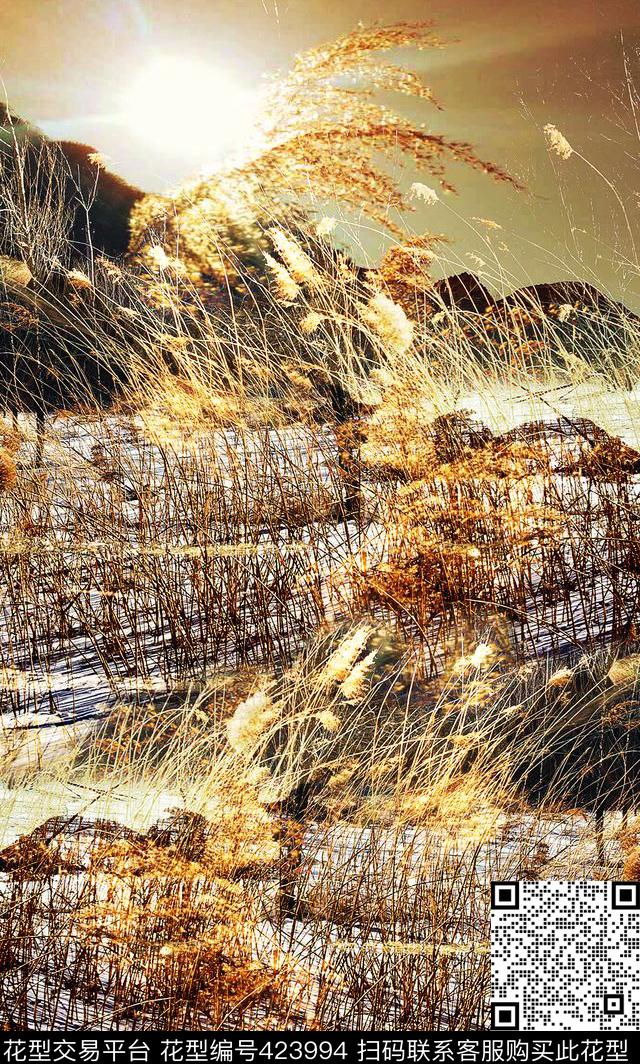 冬日风光风景数码印花华亿平台下载（图片编号: 423994） - 瓦栏（Walan）