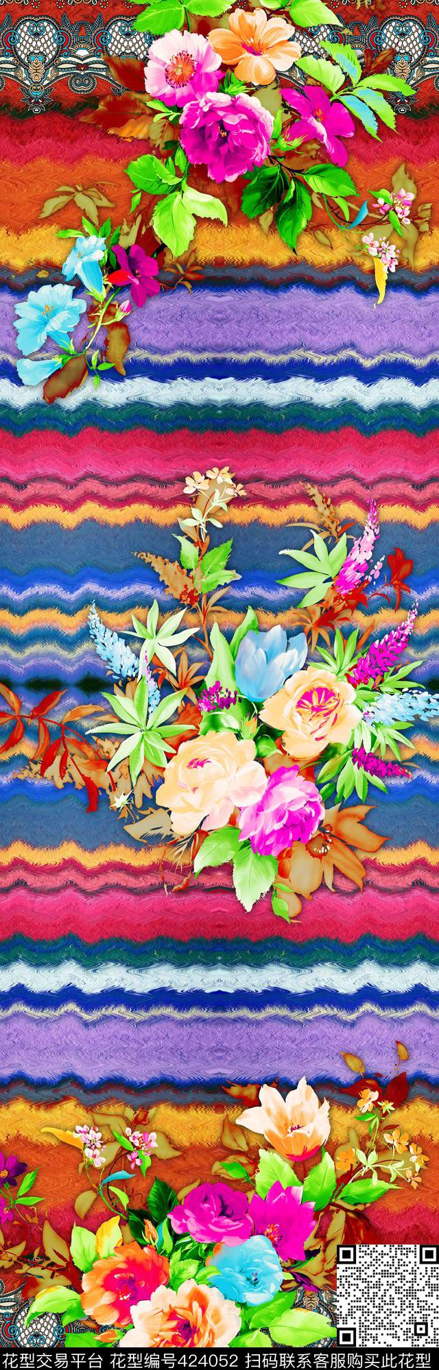 富贵高清时尚数码印花华亿平台下载（图片编号: 424052） - 瓦栏（Walan）