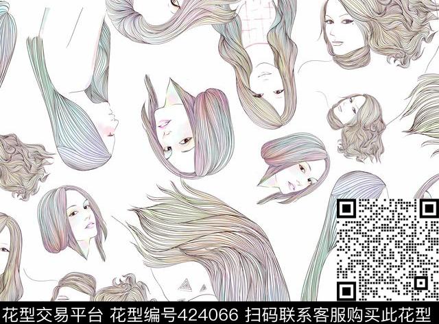 插画纯电脑手绘个性数码印花华亿平台下载（图片编号: 424066） - 瓦栏（Walan）