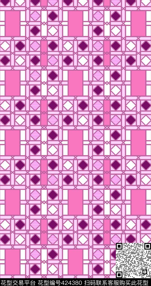 几何清新小华亿平台传统印花华亿平台下载（图片编号: 424380） - 瓦栏（Walan）