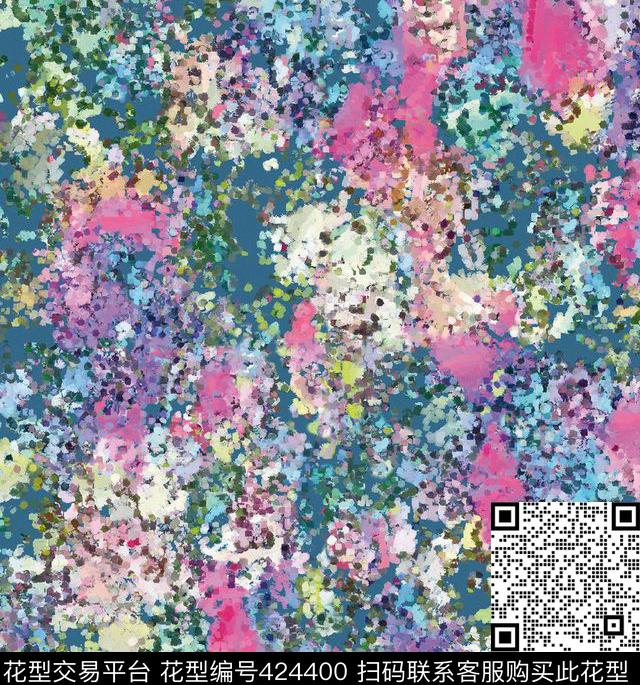 小点彩色梦幻数码印花华亿平台下载（图片编号: 424400） - 瓦栏（Walan）