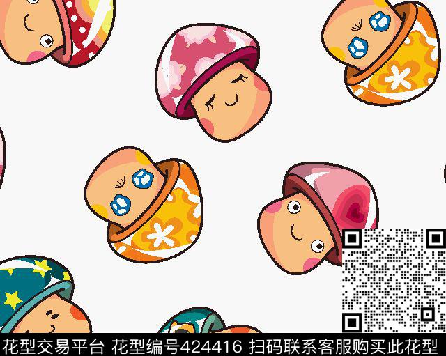 靓丽卡通图清晰传统印花华亿平台下载（图片编号: 424416） - 瓦栏（Walan）