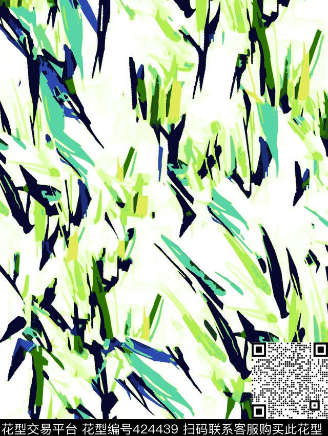 田园休闲竹叶中国风数码印花华亿平台下载（图片编号: 424439） - 瓦栏（Walan）