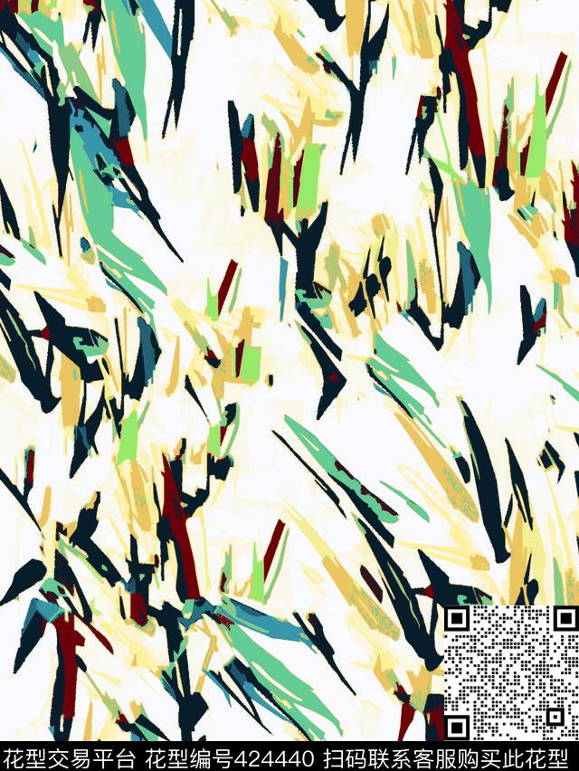 田园休闲竹叶动物花卉数码印花华亿平台下载（图片编号: 424440） - 瓦栏（Walan）