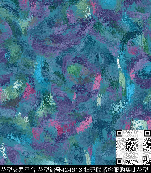 小点子圆点满版数码印花华亿平台下载（图片编号: 424613） - 瓦栏（Walan）