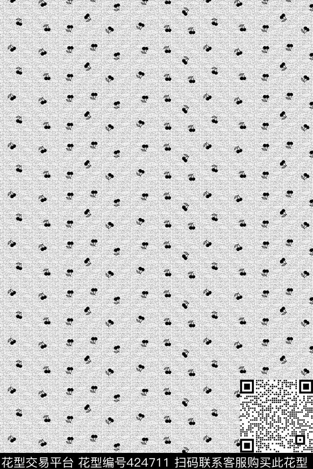 简约细纹樱桃传统印花华亿平台下载（图片编号: 424711） - 瓦栏（Walan）