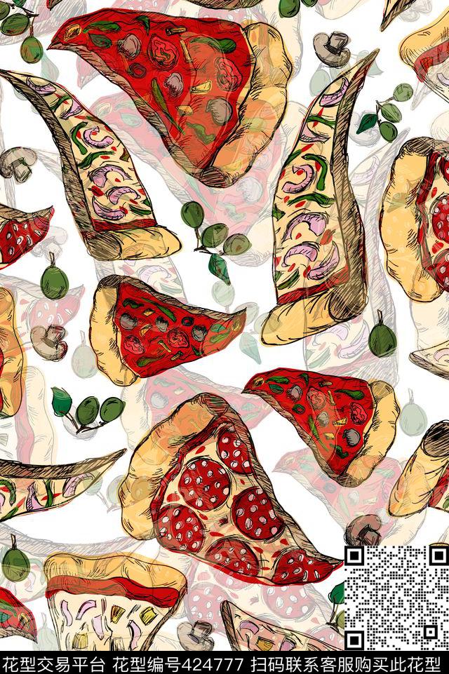 卡通彩绘抽象数码印花华亿平台下载（图片编号: 424777） - 瓦栏（Walan）