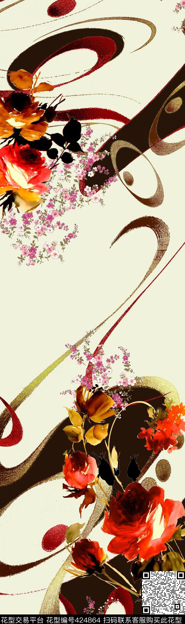 服装女装裙子数码印花华亿平台下载（图片编号: 424864） - 瓦栏（Walan）