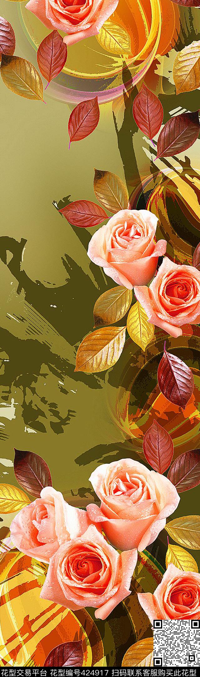 青花瓷中国风服装数码印花华亿平台下载（图片编号: 424917） - 瓦栏（Walan）