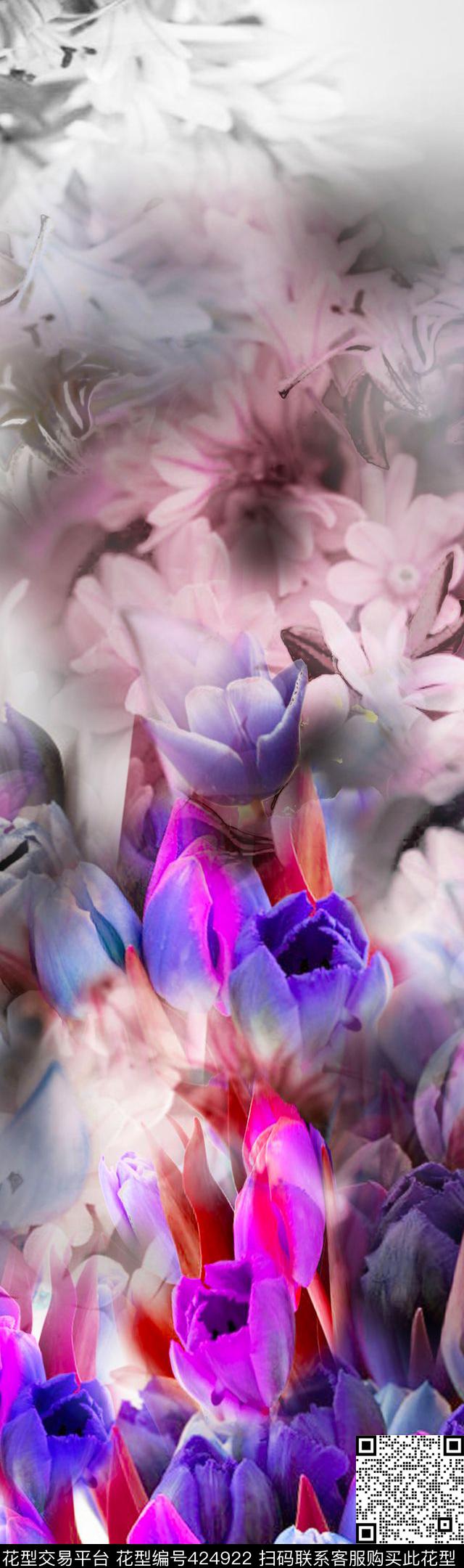 民族风中国风裙子数码印花华亿平台下载（图片编号: 424922） - 瓦栏（Walan）