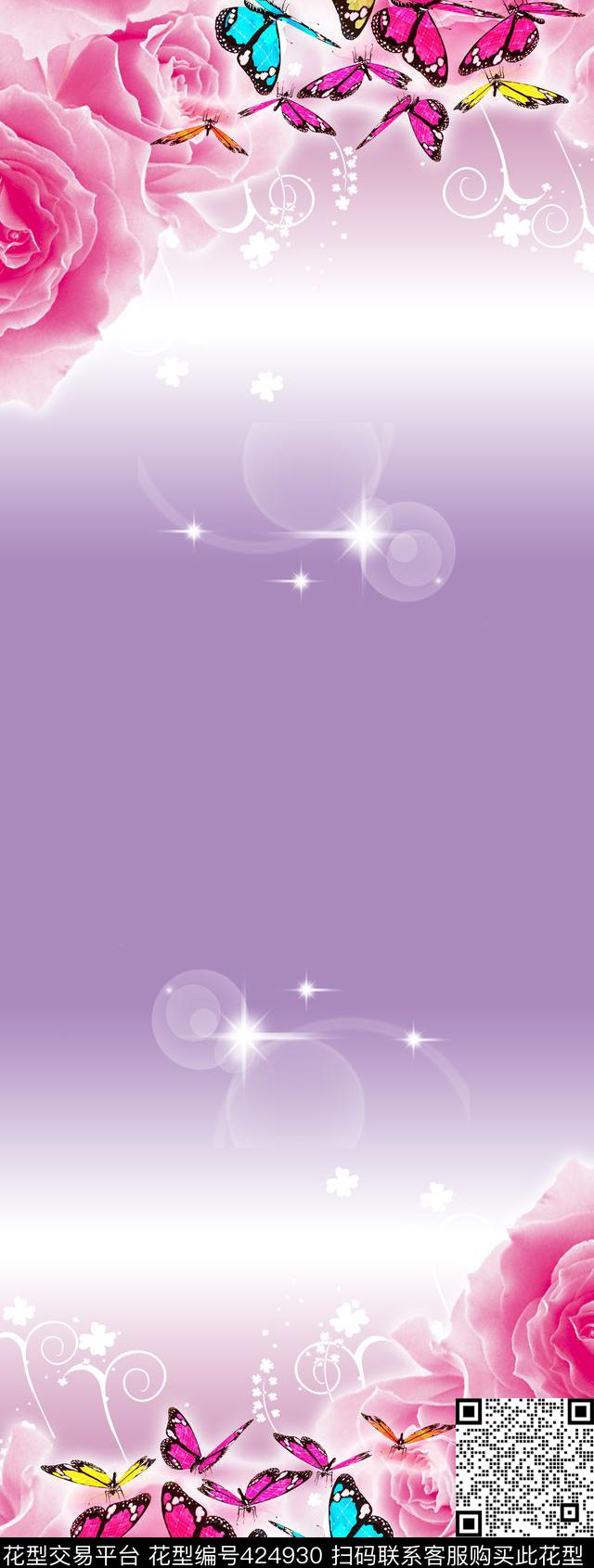 3D玫瑰唯美数码印花华亿平台下载（图片编号: 424930） - 瓦栏（Walan）