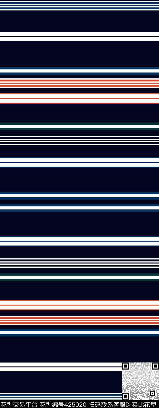 复古条纹休闲传统印花华亿平台下载（图片编号: 425020） - 瓦栏（Walan）