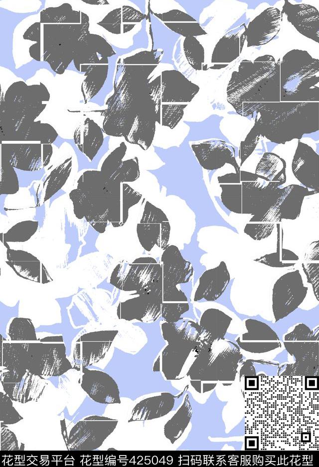 L.D~手绘L.D~花卉个性传统印花华亿平台下载（图片编号: 425049） - 瓦栏（Walan）