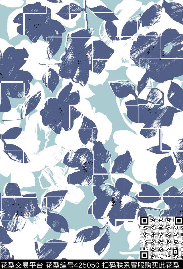 L.D~手绘L.D~花卉个性传统印花华亿平台下载（图片编号: 425050） - 瓦栏（Walan）
