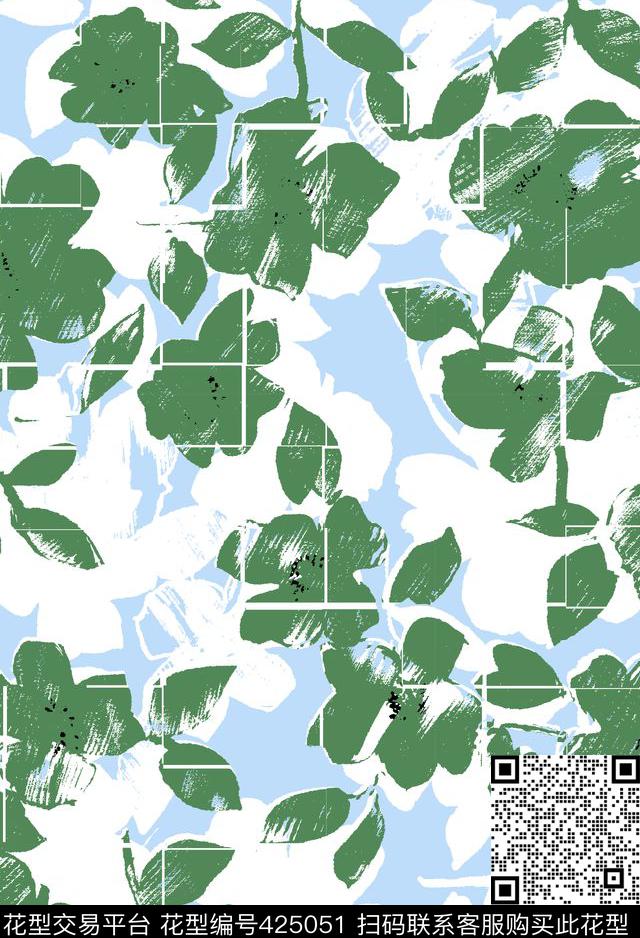 L.D~手绘L.D~花卉个性传统印花华亿平台下载（图片编号: 425051） - 瓦栏（Walan）