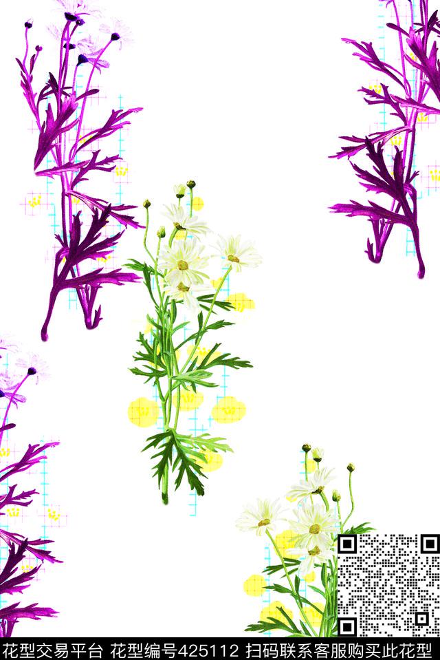 清新花束2016春夏数码印花华亿平台下载（图片编号: 425112） - 瓦栏（Walan）