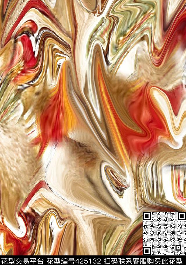 服装面料时尚数码印花华亿平台下载（图片编号: 425132） - 瓦栏（Walan）