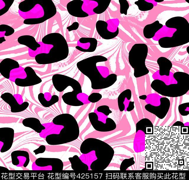 丛林混搭斑马纹豹纹传统印花华亿平台下载（图片编号: 425157） - 瓦栏（Walan）