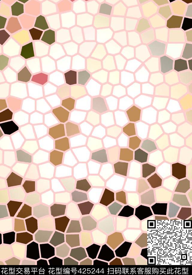 面料中式格子数码印花华亿平台下载（图片编号: 425244） - 瓦栏（Walan）