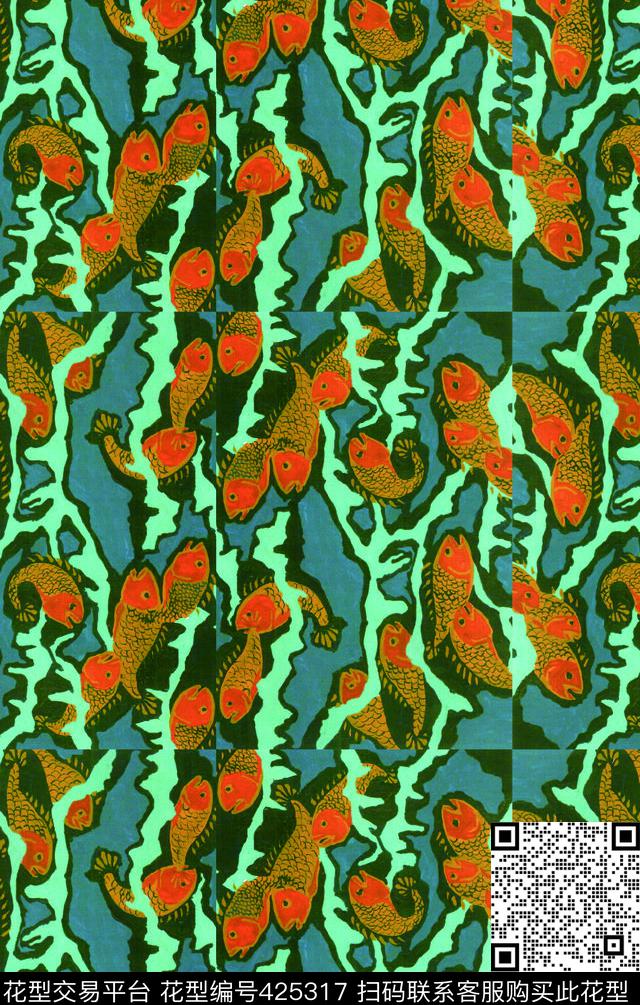 民族风二方连续手绘创意传统印花华亿平台下载（图片编号: 425317） - 瓦栏（Walan）