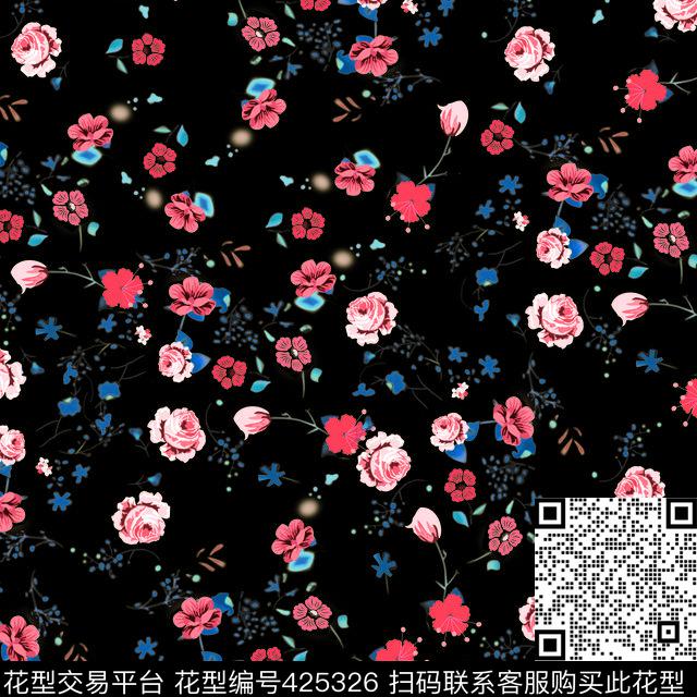 花卉碎花循环传统印花华亿平台下载（图片编号: 425326） - 瓦栏（Walan）