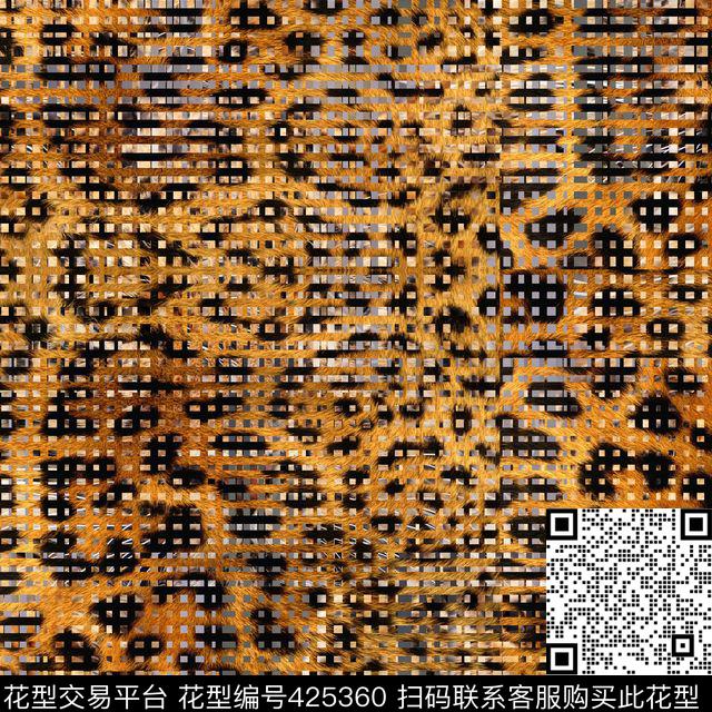 豹纹潮流丛林混搭数码印花华亿平台下载（图片编号: 425360） - 瓦栏（Walan）