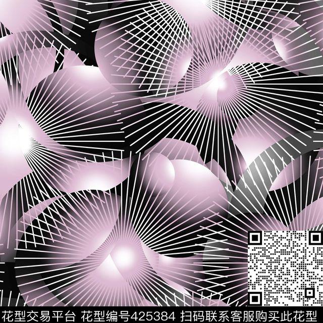 几何线条圆数码印花华亿平台下载（图片编号: 425384） - 瓦栏（Walan）