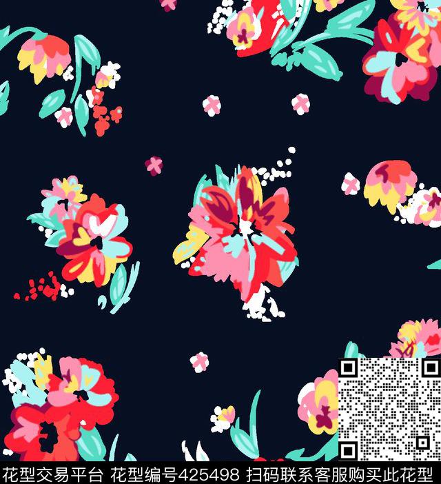 流行时尚花夲小碎花传统印花华亿平台下载（图片编号: 425498） - 瓦栏（Walan）