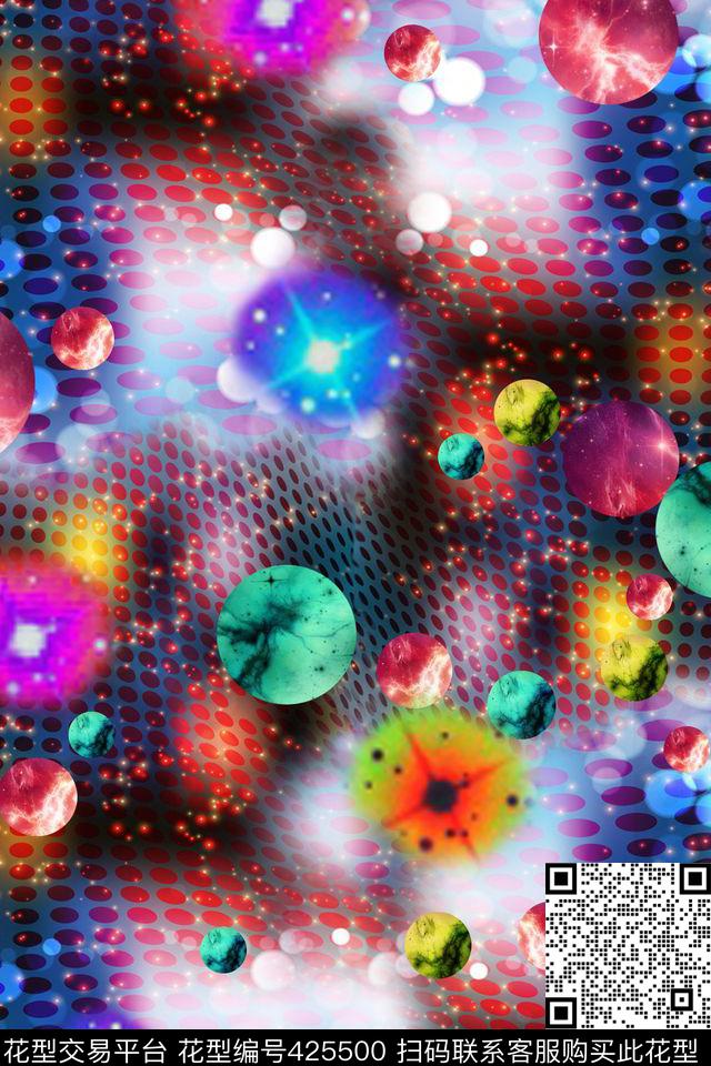 数码星球夜空数码印花华亿平台下载（图片编号: 425500） - 瓦栏（Walan）