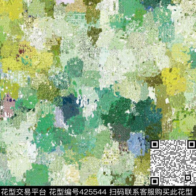 抽象块面拼接数码印花华亿平台下载（图片编号: 425544） - 瓦栏（Walan）