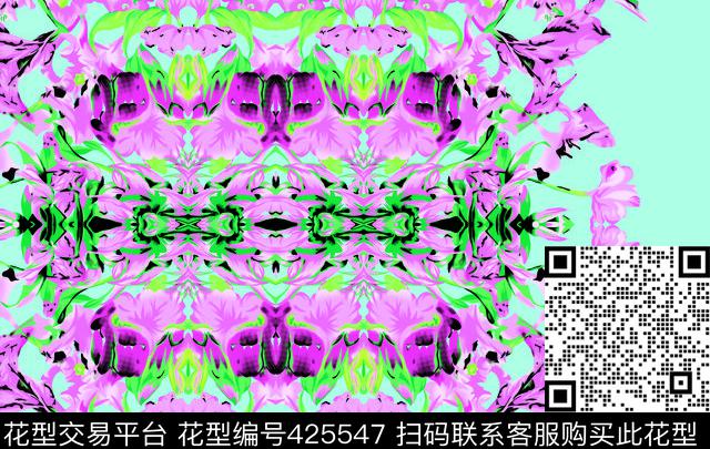 抽象花纹欧式传统印花华亿平台下载（图片编号: 425547） - 瓦栏（Walan）