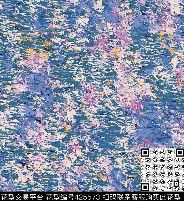 不规则凌乱田园数码印花华亿平台下载（图片编号: 425573） - 瓦栏（Walan）