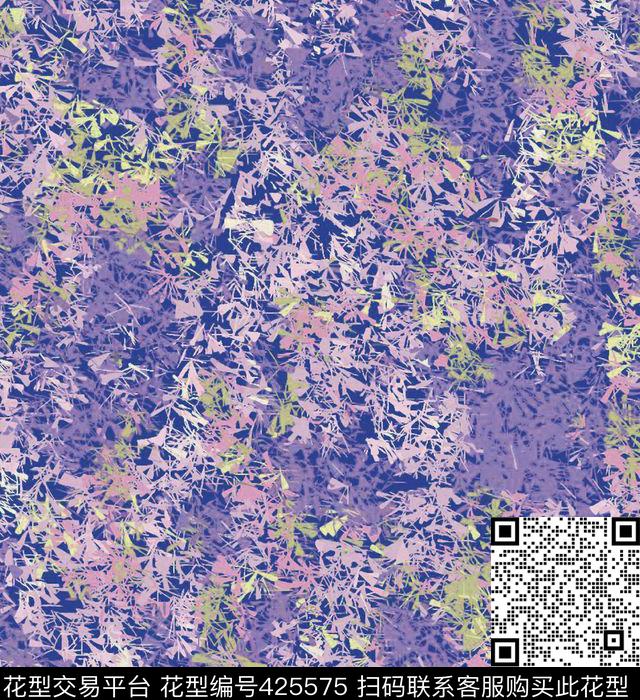 花瓣凌乱素色数码印花华亿平台下载（图片编号: 425575） - 瓦栏（Walan）