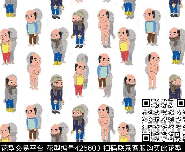 插画趣味创意数码印花华亿平台下载（图片编号: 425603） - 瓦栏（Walan）