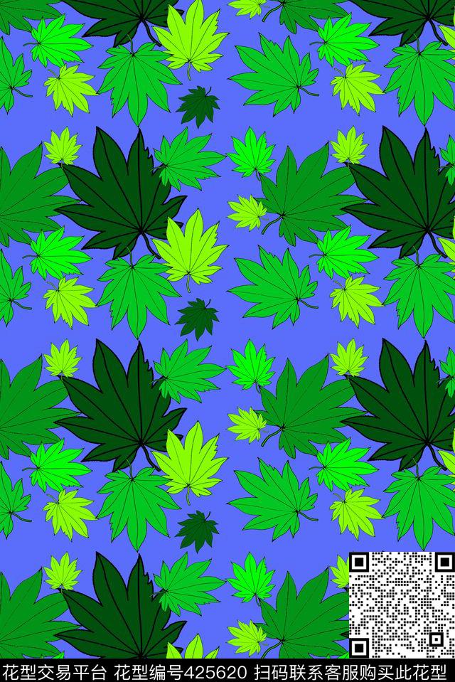 简笔画色彩枫叶男女装传统印花华亿平台下载（图片编号: 425620） - 瓦栏（Walan）