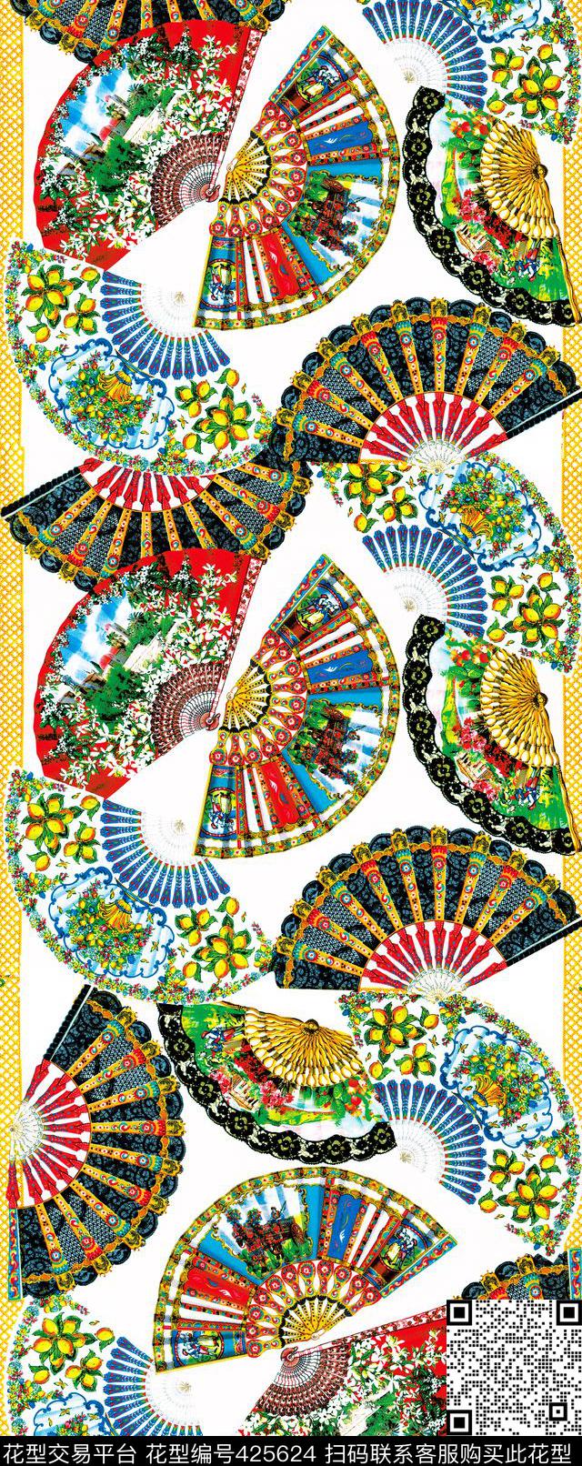 地毯卷草纹青花瓷数码印花华亿平台下载（图片编号: 425624） - 瓦栏（Walan）