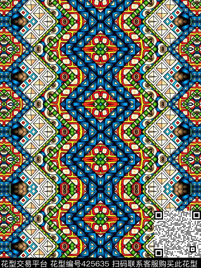 瓷砖地毯连衣裙数码印花华亿平台下载（图片编号: 425635） - 瓦栏（Walan）