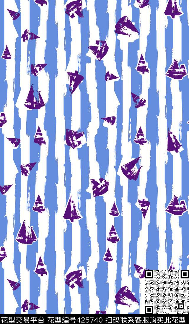 海洋几何童装传统印花华亿平台下载（图片编号: 425740） - 瓦栏（Walan）