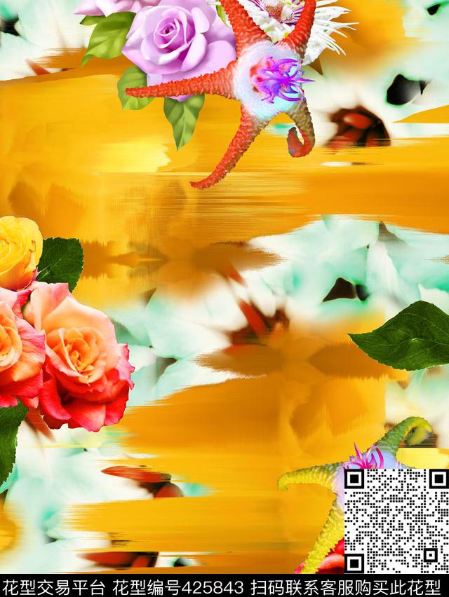 花鸟数码印花华亿平台下载（图片编号: 425843） - 瓦栏（Walan）