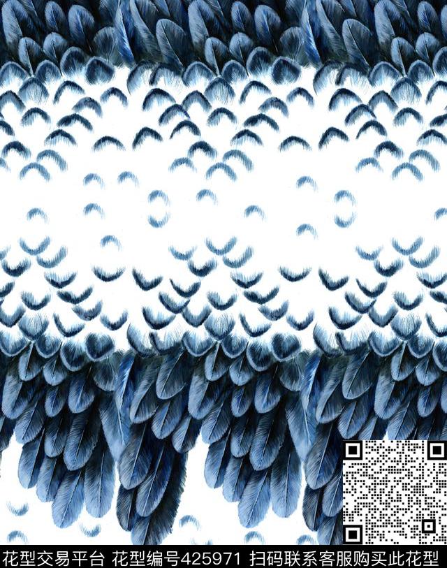 纯手绘个性流行时尚数码印花华亿平台下载（图片编号: 425971） - 瓦栏（Walan）