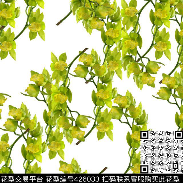 春夏华亿平台铃兰花清新数码印花华亿平台下载（图片编号: 426033） - 瓦栏（Walan）