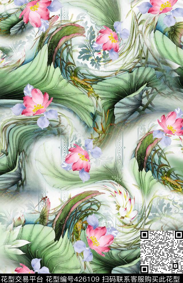 抽象服装面料数码印花华亿平台下载（图片编号: 426109） - 瓦栏（Walan）