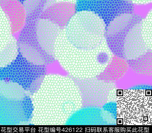 服装网格小清新数码印花华亿平台下载（图片编号: 426122） - 瓦栏（Walan）
