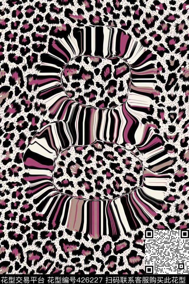 几何数字豹纹传统印花华亿平台下载（图片编号: 426227） - 瓦栏（Walan）